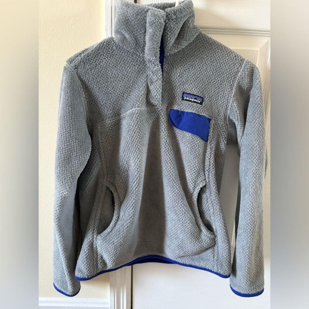 Patagonia High Loft Fleece Pullover Grey Blue